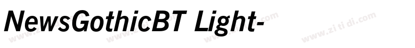 NewsGothicBT Light字体转换